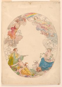 Ceiling Painting, "The Elements", ca. 1870