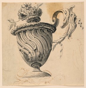 Ceiling Painting and Flower Vase, ca. 1725–50