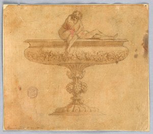 Design for a Bowl with Lovers, 17th–19th century