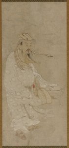 A Chinese Man Standing in a High Wind by Unknown artist