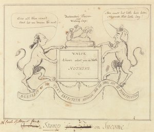A Coat of Arms for a Stamp on Income by Unknown artist