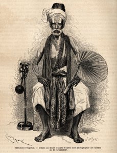 A Hindu religious beggar. Engraving to illustrate the voyage in the meridional provinces of India by Unknown artist