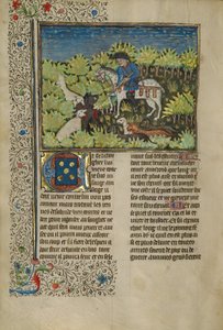 A Hunter and Dogs Killing a Wild Boar by Unknown artist
