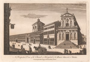 A Perspective View of the Church and Hospital of the Holy Ghost at Rome by Unknown artist