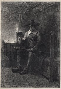 A Scottish Puritan - 19th century illustration for the historical novel 