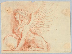 A Sphinx with Globe by Unknown artist