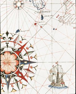 A Galleon Sailing Off the Coast of California (Detail)
