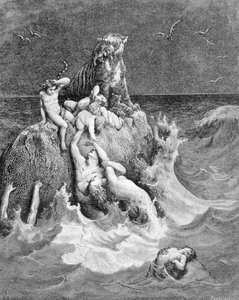 A scene of the flood, Genesis by Unknown artist