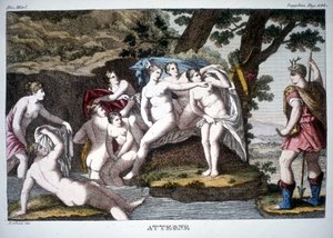 Actaeon Transformed into a Deer - in Dizionario Mitologico