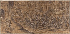 Aeneas Leaving the Burning City of Troy by Unknown artist