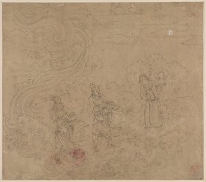 Album of Daoist and Buddhist Themes: Procession of Daoist Deities: Leaf 17 by Unknown artist