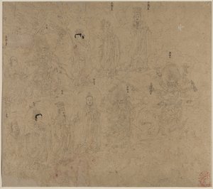 Album of Daoist and Buddhist Themes: Procession of Daoist Deities: Leaf 21 by Unknown artist