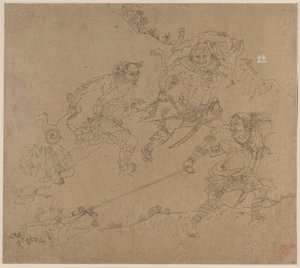 Album of Daoist and Buddhist Themes: Search the Mountain: Leaf 48 by Unknown artist