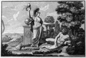 Allegory of the Cisalpine Republic created by Napoleon Bonaparte on 27/06/1797 on the French model in Italy, which became the Italian Republic in 1802. The symbols of the French Republic are represented. Engraving Museo del Risorgimento, Milan. by Unknown artist