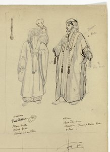 Arabic Man, Woman and Child by Unknown artist