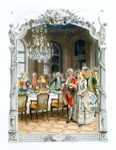 Aristocrats at the table in the 17th century - in 