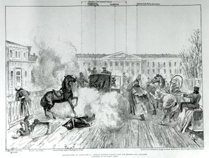 Attack on Tsar Alexander II (1818 - 1881) in 1881. by Unknown artist