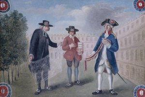 To the Three Orders. Sign for a cockade merchant in the Palais-Royal