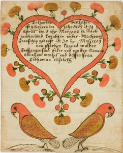 Baptismal Certificate of Catharina Wentzelsin by Unknown artist