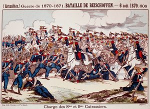 Battle of Worth, on 6 August 1870 in the Opening Stages of the Franco-Prussian War (Engraving) by Unknown artist