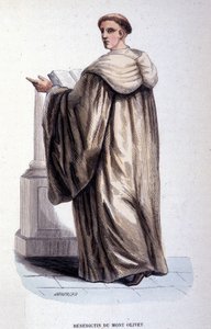 Benedictine of Mont Olivet (Engraving from an Album on Religious Orders, Paris) by Unknown artist