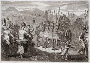 Bible of Royaumont, Old Testament: Triumph of David by Unknown artist