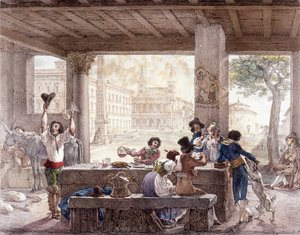 Bistro in Rome Around 1820