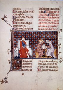 Blanche de Castille directing the education of her son Louis IX