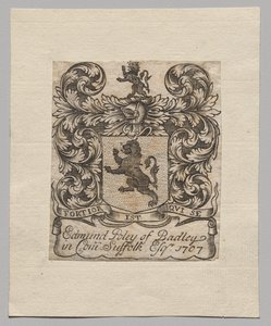 Bookplate: Edmund Poley of Badley by Unknown artist