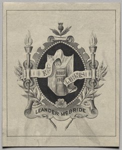 Bookplate: Leander McBride by Unknown artist