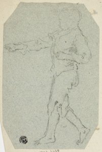 Boy Walking in Profile
