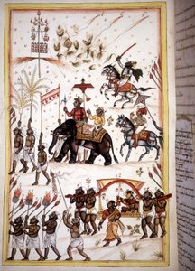 Bridal procession of high social class spouses - Page from the manuscript 