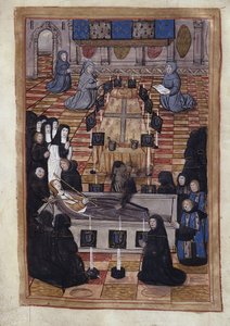 Burial of Anne of Brittany (1514) - Miniature