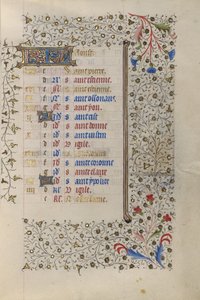 Calendar Page by Unknown artist