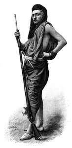 Camille Douls (1864-1889), English explorer - engraving 1888