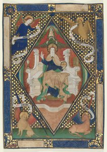 Canon Page from a Missal: Christ in Majesty with Evangelists by Unknown artist