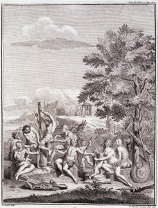 Captives sacrificed by the Antis, in Peru - in “Historical Journey of South America done by Order of the King of Spain” by Don Georges Juan & Don Antoine de Ulloa, T.II, ed. Jombert, Librairie du Roi, Paris