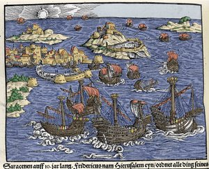 Capture of Jerusalem by Saracen Armies in February 638, in 