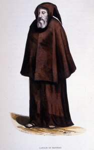 Capuchin in coat (engraving from an album on religious orders) by Unknown artist