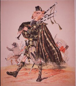 Caricature of Highland Piper by Unknown artist