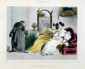 Cartoon of a hunchback priest: God made man in his image