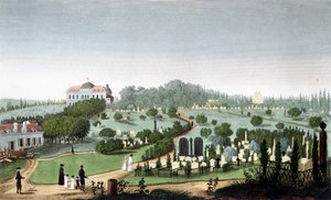 Cemetery of Père Lachaise, circa 1820 - in 