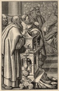 Charlemagne receiving the gift of a clepsydra (water clock) from Harun al-Rashid - In 797 the caliph of Baghdad, Harun al-Rashid offers Charlemagne a clepsydra emblematic of the technological know-how of Arab civilization