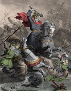 Charles Martel leading the Franks against Arab invaders at Tours, 732 AD by Unknown artist