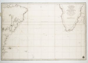 Chart of the Atlantic Ocean South of the Equator by Unknown artist