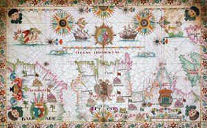 Chart of the western Mediterranean showing the north African and Spanish coasts, and the Atlantic by Unknown artist