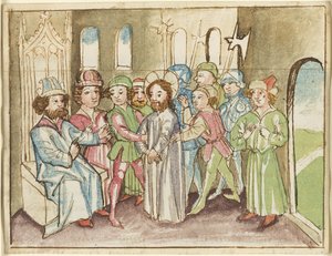 Christ before the High Priest Annas, from a Plenarium by Unknown artist