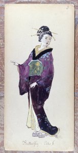 Costume of Madame Butterfly Act II for the Creation of Madame Butterfly by Giacomo Puccini in 1904. Collection of the Museo della Scala in Milan