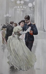 Couple Dancing at a Christmas Ball by Unknown artist