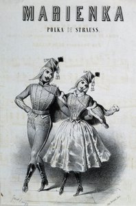 Couple of polka dancers for Strauss 